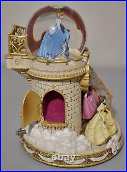 Disney Park Princess Club Staircase Musical Snowglobe Rare