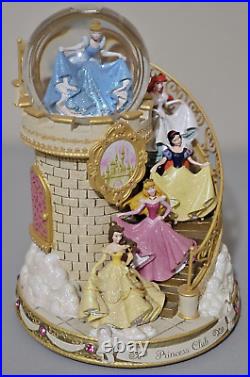 Disney Park Princess Club Staircase Musical Snowglobe Rare