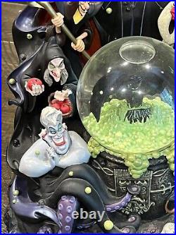 Disney Park The Art of Disney Villains Musical Snow Globe Maleficent Hook Jafar