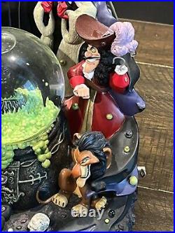 Disney Park The Art of Disney Villains Musical Snow Globe Maleficent Hook Jafar