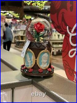 Disney Parks Beauty and the Beast Musical Rose Snow Globe Tale as Old as Time