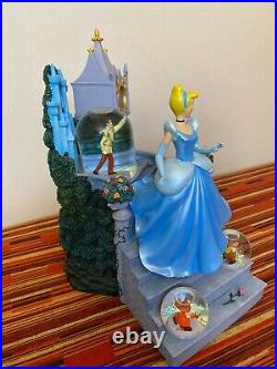 Disney Parks Europe Cinderella MAGICAL BALL Large Musical Multi Snow Globe