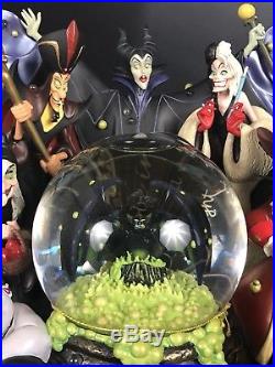 Disney Parks VILLAINS Light Up Musical Snow Globe. Maleficent, Captain Hook