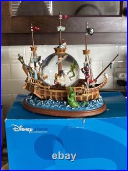 Disney Peter Pan Captain Hook Pirate Ship You Can Fly Musical Snow Globe Disney Peter Pan Captain Hook Pirate Ship You Can Fly Musical Snow Globe