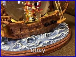 Disney Peter Pan Captain Hook Pirate Ship You Can Fly Musical Snow Globe Read