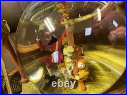 Disney Peter Pan Captain Hook Pirate Ship You Can Fly Musical Snow Globe Read