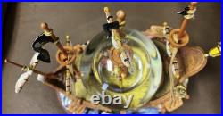 Disney Peter Pan Captain Hook Pirate Ship You Can Fly Musical Snow Globe Read