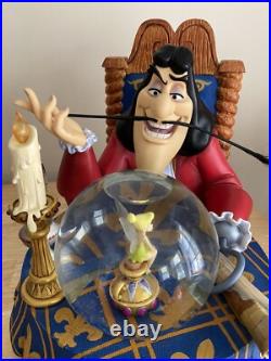 Disney Peter Pan Captain Hook withTinker Bell Musical Rare Snow Globe, Please Read Disney Peter Pan Captain Hook withTinker Bell Musical Rare Snow Globe, Please Read