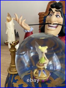 Disney Peter Pan Captain Hook withTinker Bell Musical Rare Snow Globe, Please Read Disney Peter Pan Captain Hook withTinker Bell Musical Rare Snow Globe, Please Read