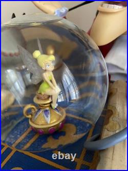 Disney Peter Pan Captain Hook withTinker Bell Musical Rare Snow Globe, Please Read Disney Peter Pan Captain Hook withTinker Bell Musical Rare Snow Globe, Please Read