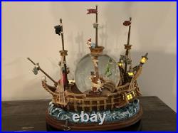 Disney Peter Pan Pirate Ship You Can Fly Light Up/ Musical Snow Globe