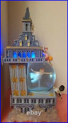 Disney Peter Pan Snow Globe You Can Fly Big Ben Clock Tower Light-up