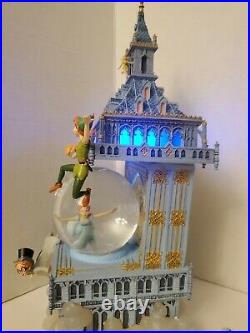 Disney Peter Pan Snow Globe You Can Fly Big Ben Clock Tower Light-up has repairs