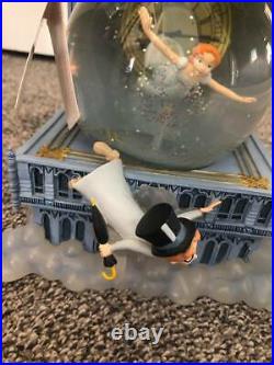 Disney Peter Pan Snow Globe You Can Fly Big Ben Clock Tower music box Tinkerbell