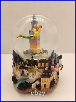 Disney Peter Pan Sound AND Motion Water Globe 50 Years Special Edition Flying