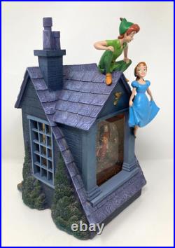 Disney Peter Pan You Can Fly Darling House Snow Globe Music Light Pump Working
