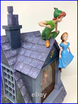 Disney Peter Pan You Can Fly Darling House Snow Globe Music Light Pump Working