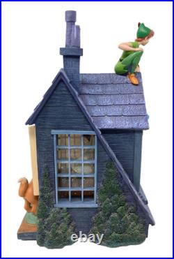 Disney Peter Pan You Can Fly Darling House Snow Globe Music Light Pump Working
