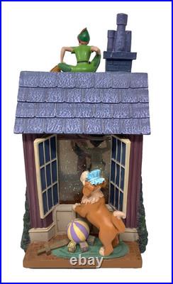 Disney Peter Pan You Can Fly Darling House Snow Globe Music Light Pump Working
