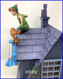 Disney Peter Pan You Can Fly Darling House Snow Globe Music Light Pump Working