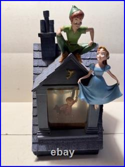 Disney Peter Pan You Can Fly Darling House Snow Globe Music VERY RARE