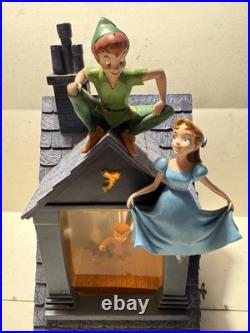Disney Peter Pan You Can Fly Darling House Snow Globe Music VERY RARE