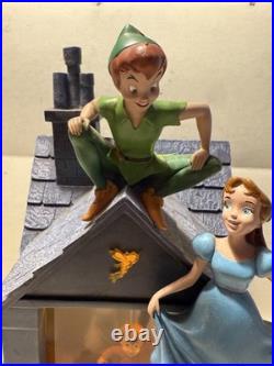 Disney Peter Pan You Can Fly Darling House Snow Globe Music VERY RARE
