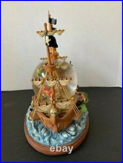 Disney Peter Pan You Can Fly Musical Snow Globe Pirate Ship Pre-Owned