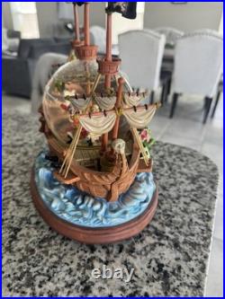 Disney Peter Pan'You Can Fly' Pirate Ship Snow Globe Music Box