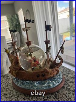 Disney Peter Pan'You Can Fly' Pirate Ship Snow Globe Music Box
