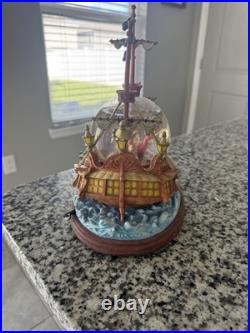 Disney Peter Pan'You Can Fly' Pirate Ship Snow Globe Music Box