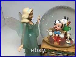 Disney Pinocchio Blue Fairy Snow Globe Figure Music