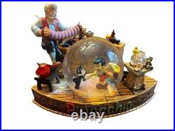 Disney Pinocchio Gepetto's Workshop Scene Snow Globe/ Music Box Does Not Work