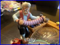 Disney Pinocchio Gepetto's Workshop Scene Snow Globe/ Music Box Does Not Work
