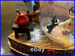 Disney Pinocchio Gepetto's Workshop Scene Snow Globe/ Music Box Does Not Work