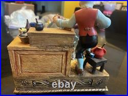 Disney Pinocchio Gepetto's Workshop Scene Snow Globe/ Music Box Does Not Work