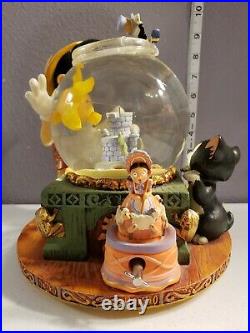 Disney Pinocchio Snowglobe Herbert Victor Toyland with Figaro & Fishbowl Rare