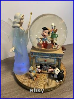 Disney Pinocchio & The Blue Fairy Snow Globe Working No Box Disney Pinocchio & The Blue Fairy Snow Globe Working No Box