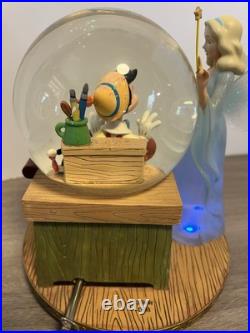 Disney Pinocchio & The Blue Fairy Snow Globe Working No Box Disney Pinocchio & The Blue Fairy Snow Globe Working No Box