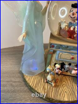 Disney Pinocchio & The Blue Fairy Snow Globe Working No Box Disney Pinocchio & The Blue Fairy Snow Globe Working No Box