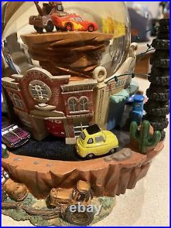 Disney Pixar CARS Radiator Springs Flo's Cafe Musical Figurines SnowGlobe