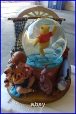 Disney Poo & Christopher Musical Snowglobe Never Used 1990 Collector Edition