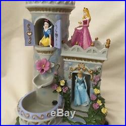 Disney Princess AURORA SNOW WHITE CINDERELLA Figurines Musical Water Fountain