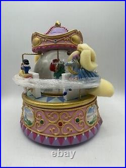Disney Princess Carousel Snow Globe Music Box Cinderella, Ariel, Snow White