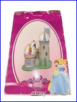 Disney Princess Clock Tower Castle Lighted Snow Globe OPEN BOX NEW