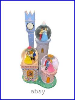Disney Princess Clock Tower Castle Lighted Snow Globe OPEN BOX NEW