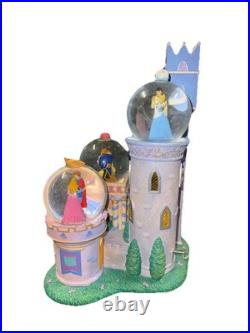 Disney Princess Clock Tower Castle Lighted Snow Globe OPEN BOX NEW