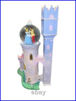 Disney Princess Clock Tower Castle Lighted Snow Globe OPEN BOX NEW