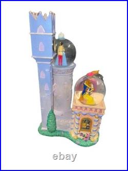 Disney Princess Clock Tower Castle Lighted Snow Globe OPEN BOX NEW