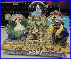 Disney Princess Fairy Tales Musical Snow Globe Share a Dream is Wish Heart Makes